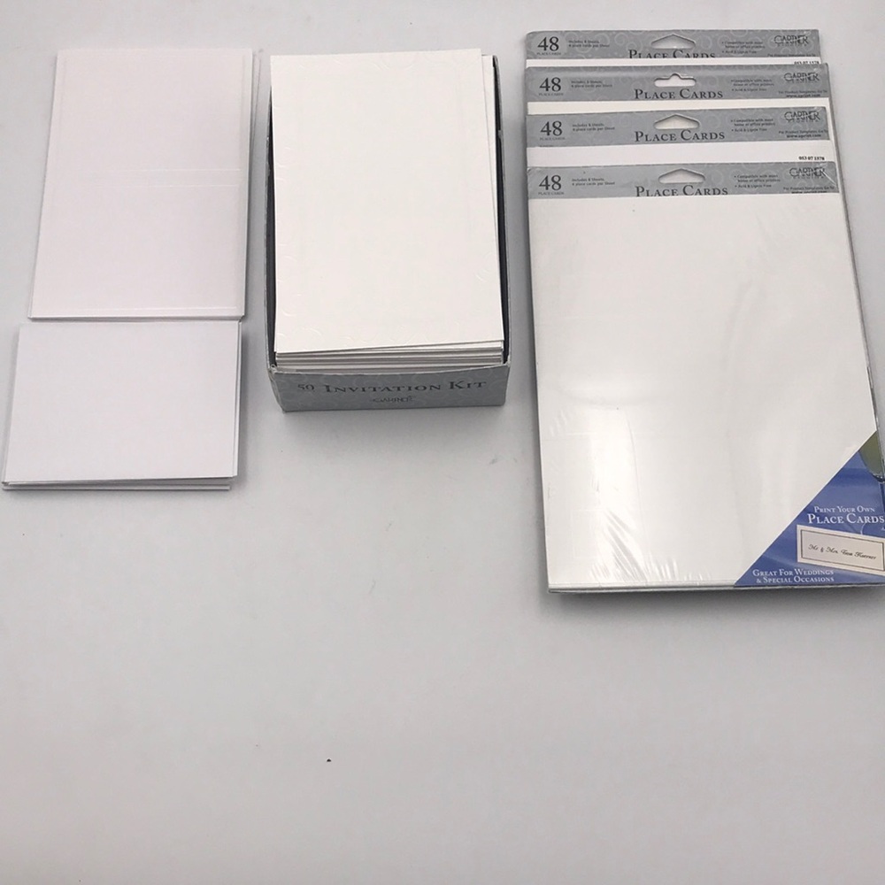 Gartner Wedding Invitations and Thank You Notes and Place Cards